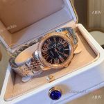 High Quality Replica Omega Silver strap Different Colors Face Dial Different Colors Ceramic Bezel Lady Watch 35mm